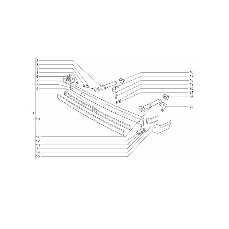 Držiak gumy predného nárazníka 2121-2803096