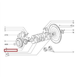 Klin remenice kľukovky 00001-0002059-20