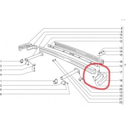 Plechová výstuha nárazníka zadného - ľavá 2121-2804025