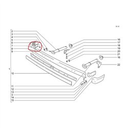 Plechová výstuha predného nárazníka pravá 2121-2803024