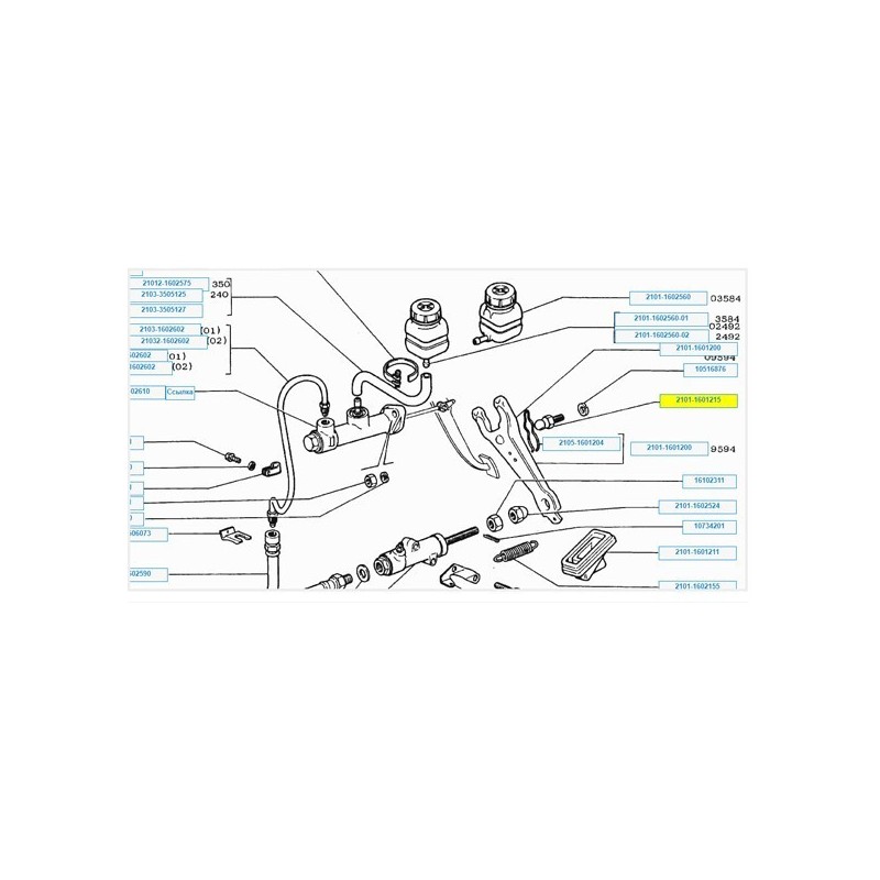 Skrutka vidlice spojky 2101-1601215