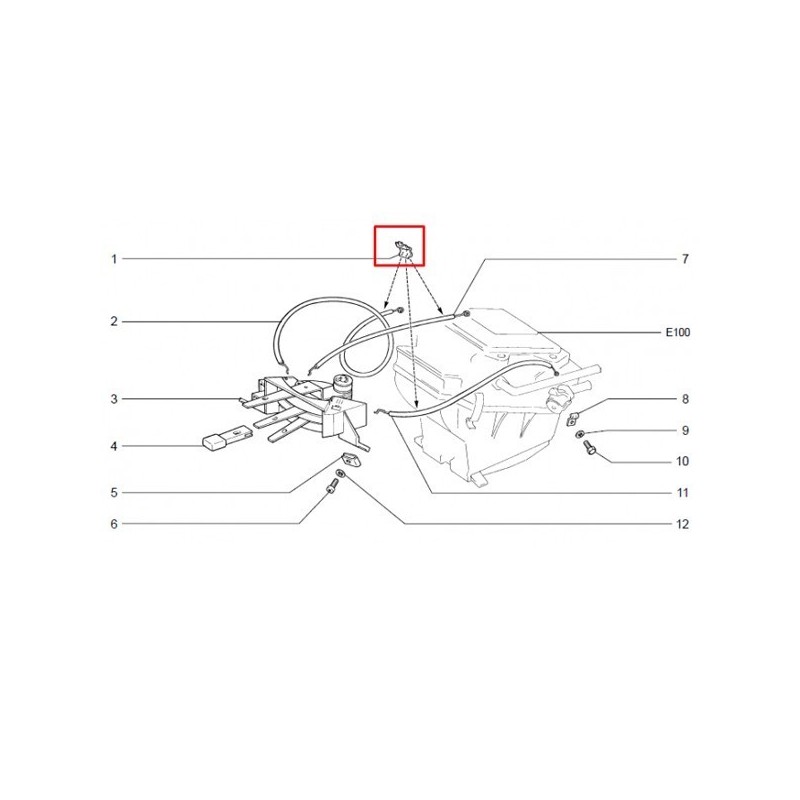 Držiak na bovden lanka kúrenia 2108-8109135