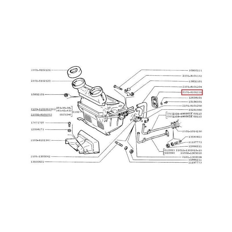 Tesnenie priechodka pre trubky kúrenia 2101-8101210