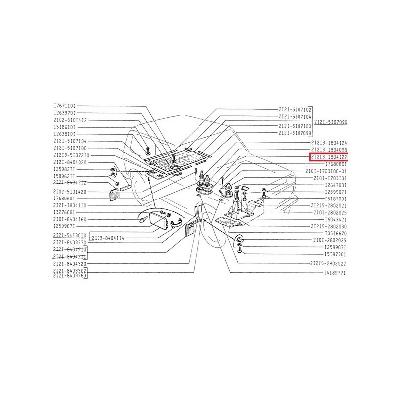 Spodna guma prídavnej prevodovky 21213-1804122