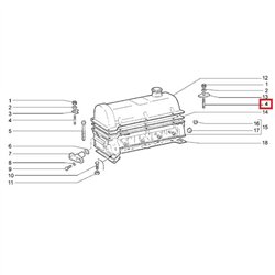 Štift motora pod veko ventilu M6 12x18x13,5