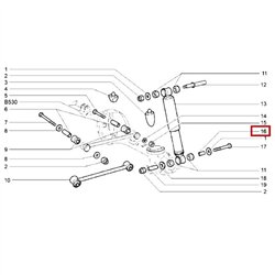 Puzdro spodne do tlmiča perovania zadného 2101-2915546