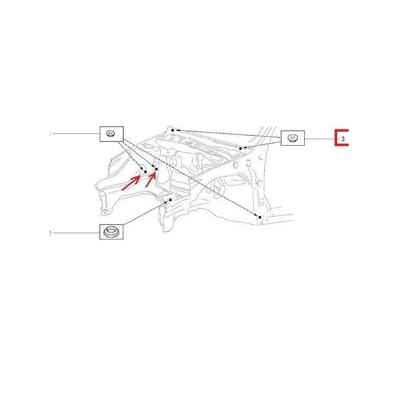 Zaslepka gumička podlahy karosérie 2101-6203232