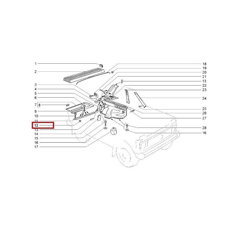 Plastová príchytka na dverový panel 2121-5004286