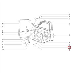 Plastová príchytka na dverový panel 2121-5004286