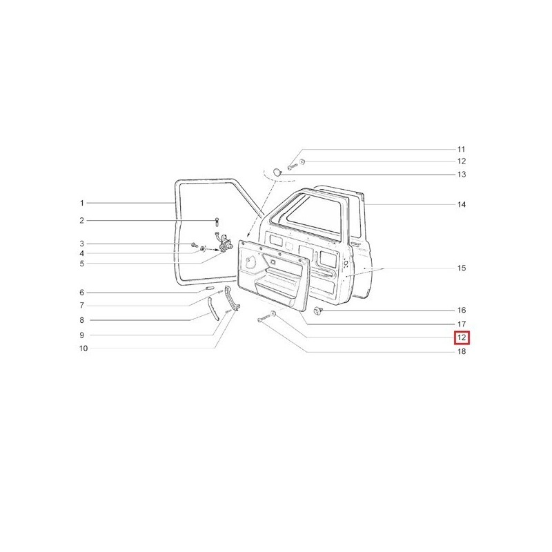 Plastová príchytka na dverový panel 2121-5004286