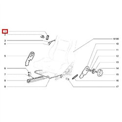 Kryt pod páčku sedadla predného 2108-6814282