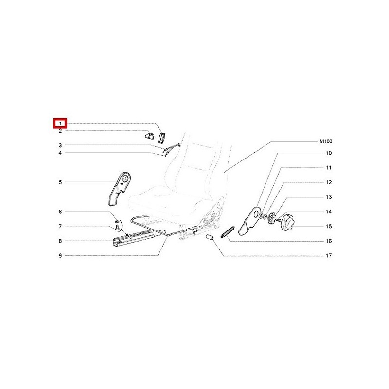 Kryt pod páčku sedadla predného 2108-6814282