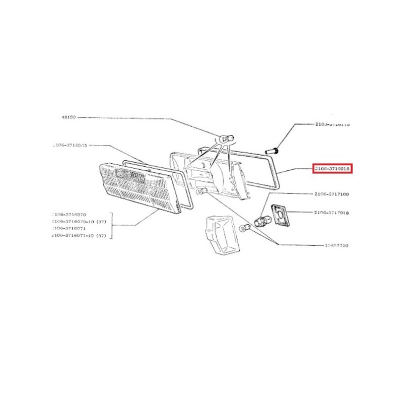 Tesnenie pre zadné svetlo 2106-3716018