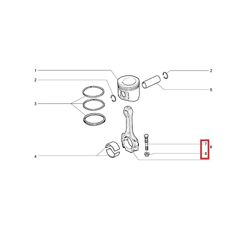 Skrutka  ojnice s maticou 21213-1004062
