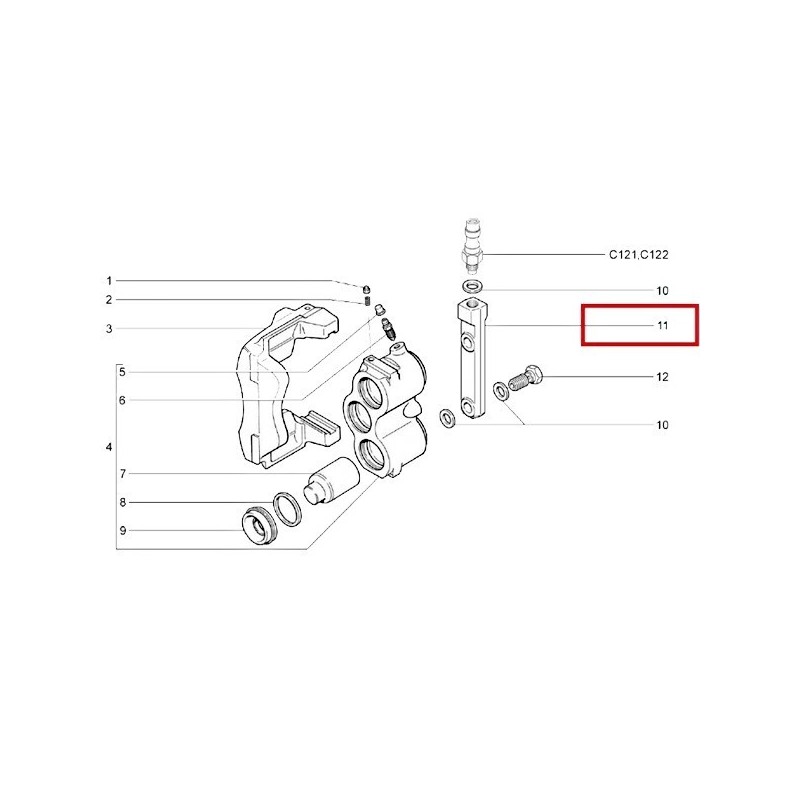 Držiak brzdového strmeňa 2123-3501085