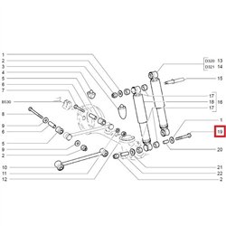 Skrutka zadného tlmiča spodná M12x150x1,25 15542121