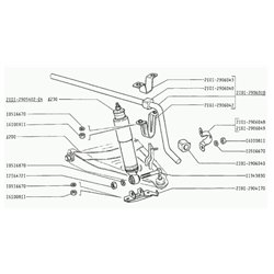Držiak stabilizátora ku ramenu ľavý 2101-2906049