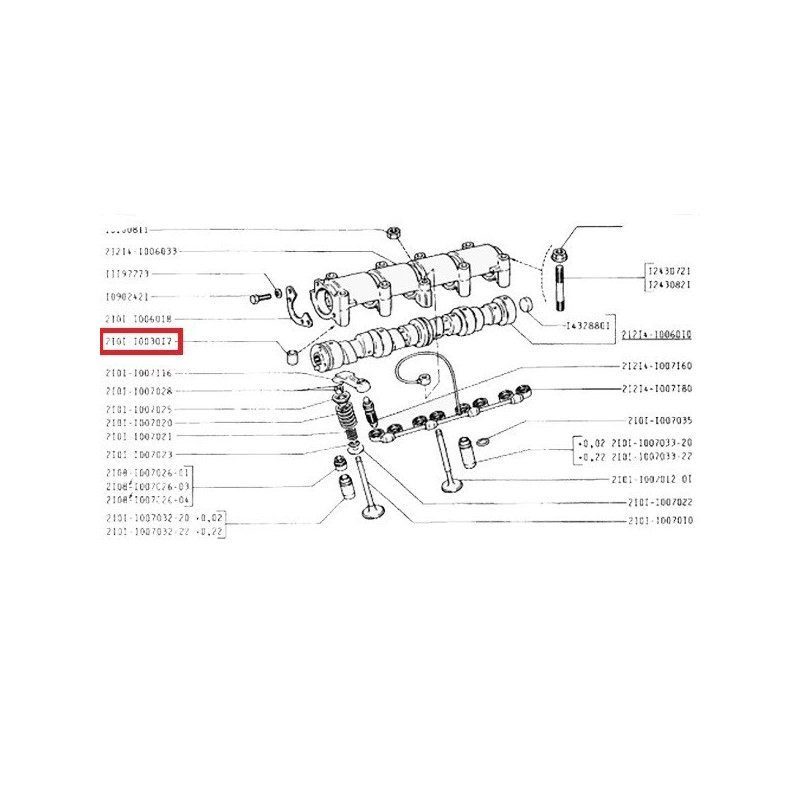 Vodiace puzdro uloženie vačkového hriadeľa 2101-1003017