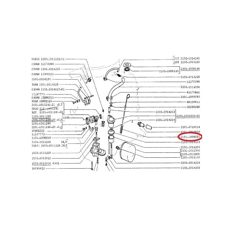 Tesnenie mierky oleja 2101-1009055