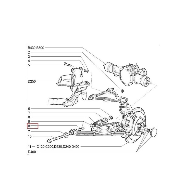 Podložka silenbloku spodného ramena 2121-2904035