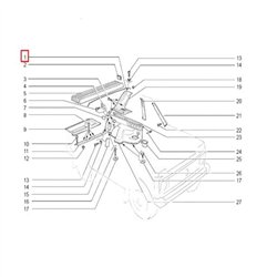 Tyčka čalúnenia strechy 2121-5004106