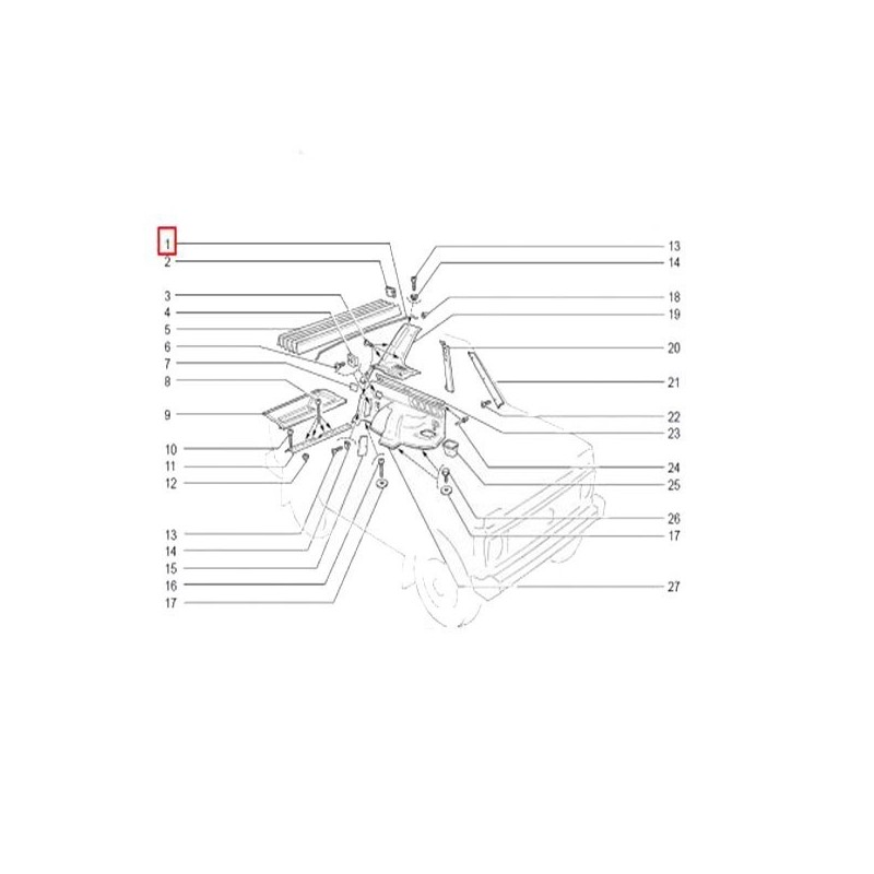 Tyčka čalúnenia strechy 2121-5004106