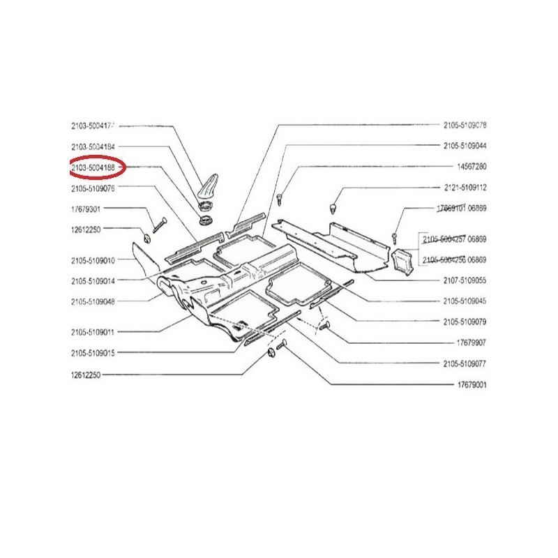 Krycí krúžok riadiacej páky 2103-5004188