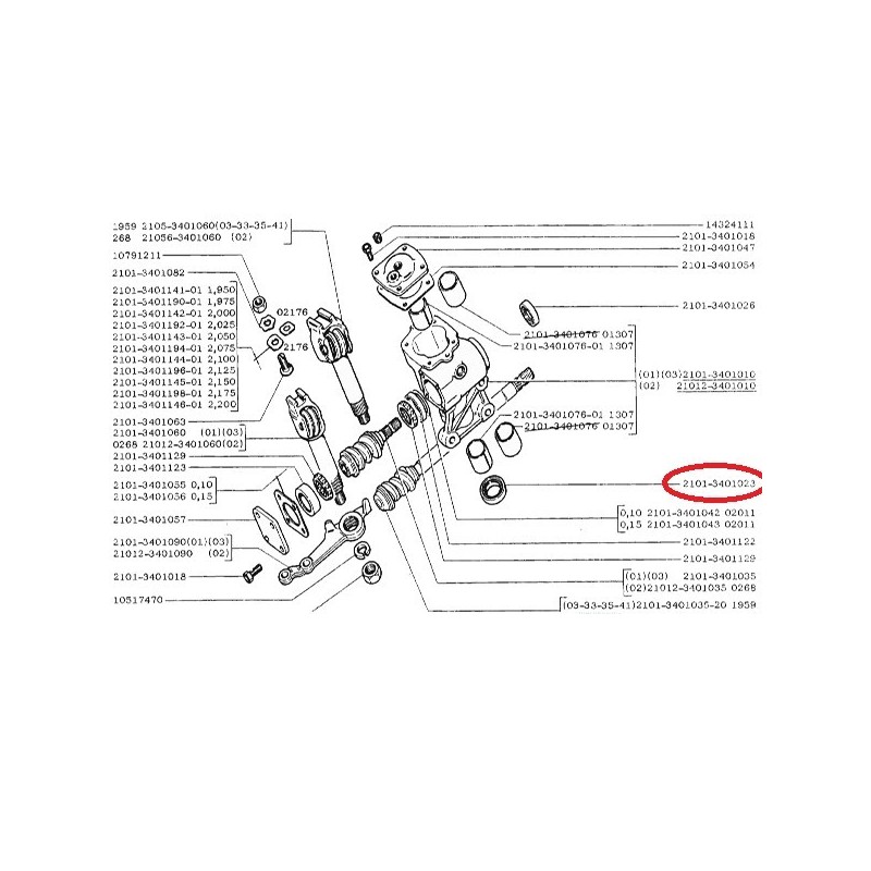 Simering domčeku riadenia 2101-3401023