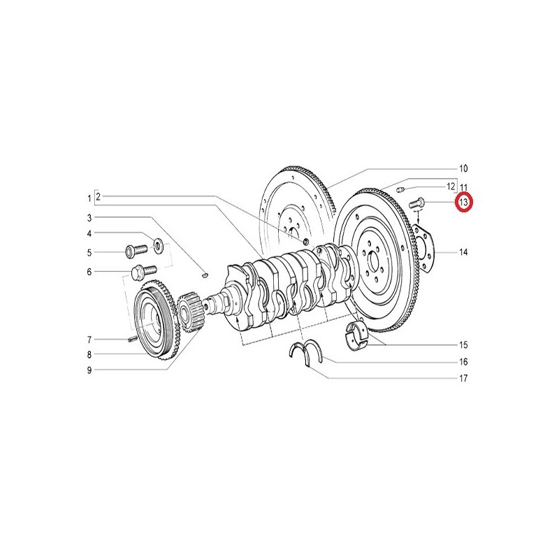 Skrutka zotrvačníka 2101-1005127