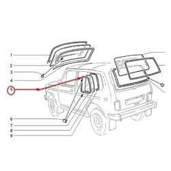 Klin tesnenia bočného skla 2131-5403136
