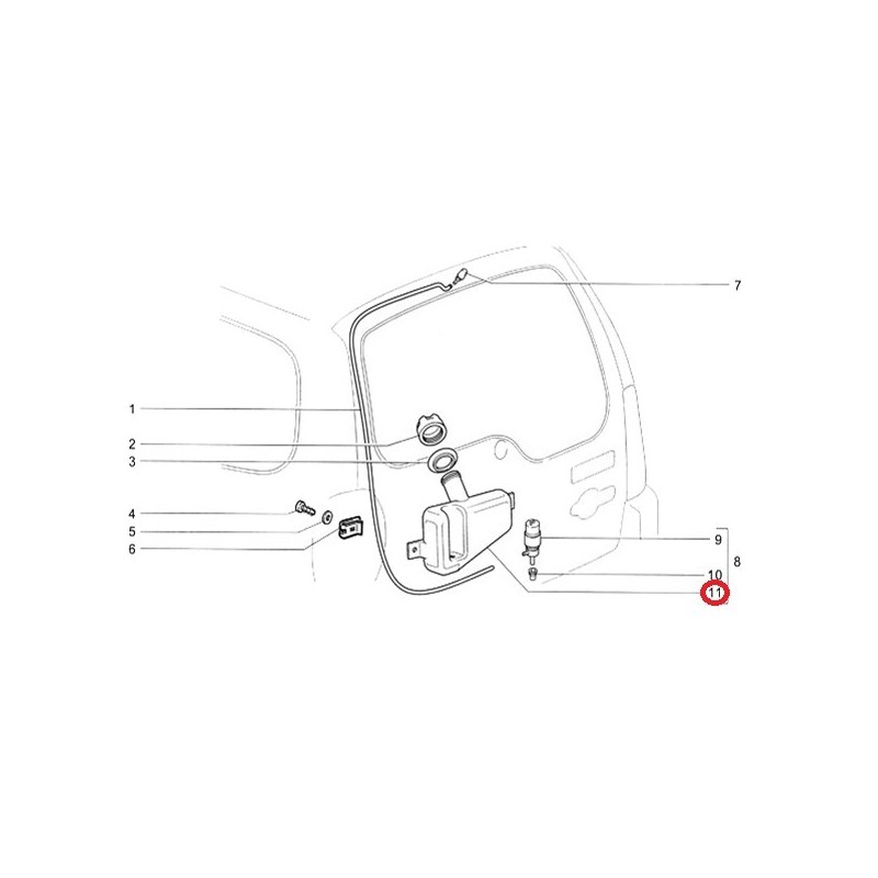 Nádržka ostrekovača zadná 2123-6314014