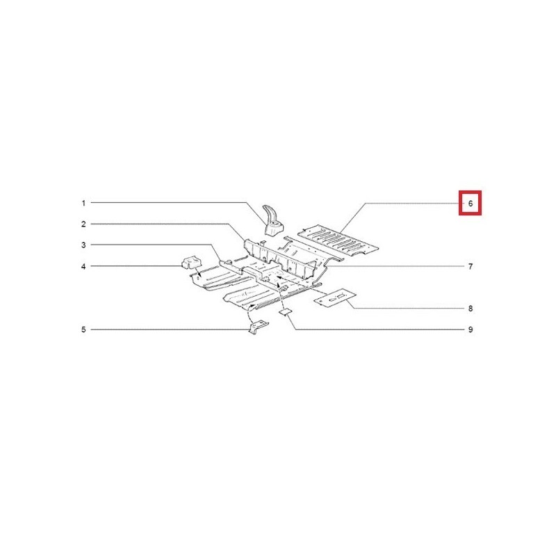 Podlaha kufra batožiny 21213-5101034-10