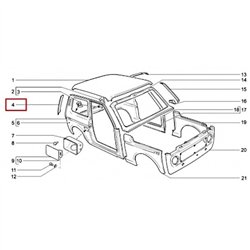 Opravný diel pravý stĺpik zadných dverí roh 21213-5601012