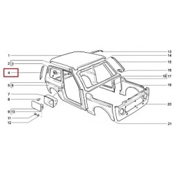 Opravný diel pravý stĺpik zadných dverí roh 21213-5601012