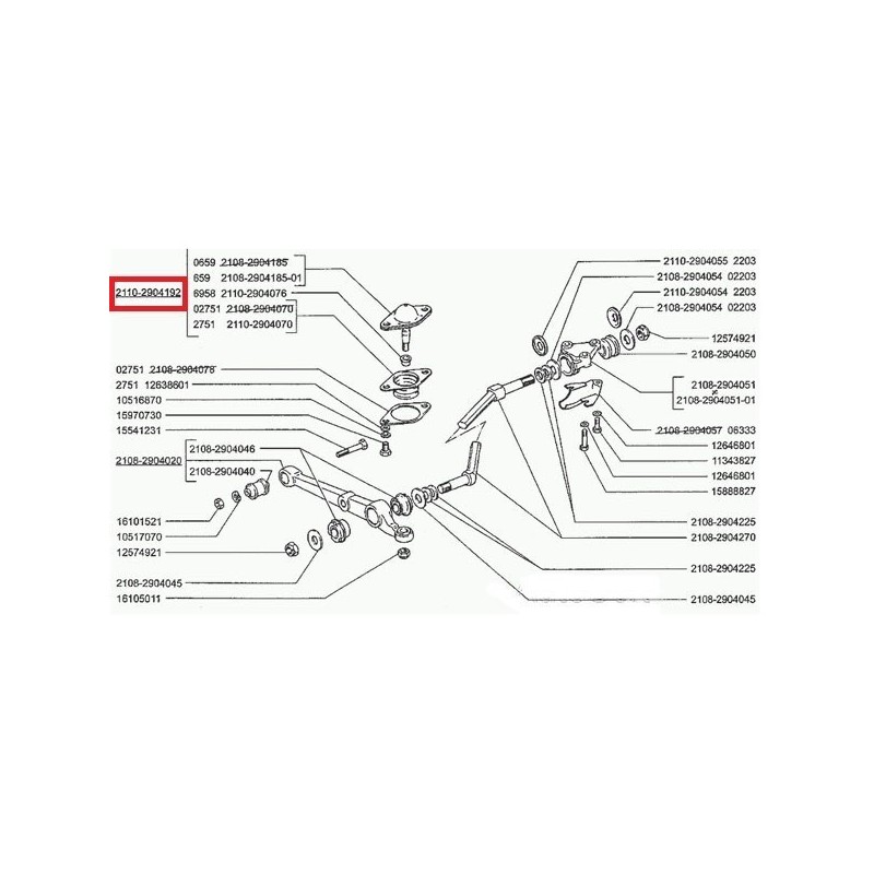 Čap predného ramena AVTOVAZ 2110-2904192