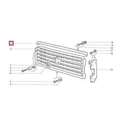 Vrchná lišta prednej mriežky chromová 2107-8402104