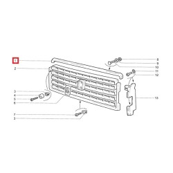 Vrchná lišta prednej mriežky chromová 2107-8402104