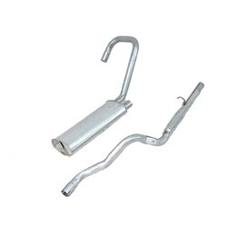 Tlmič výfuku zadný diel + Výfukové potrubie zadný diel