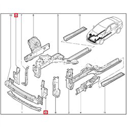 Panel rámu chladiča ľavý LADA Vesta 8450039307