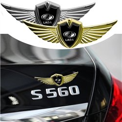 Lada 3D znak nalepovací zlatý