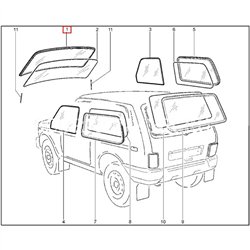 Čelné sklo tónované s tesnením 8450082741 2121-5206010-20