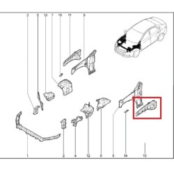 Predný ľavý nosník 8450039217