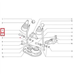 Čap páky pomocnej prevodovky komplet 2121-1804044