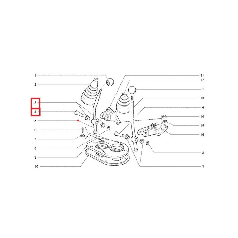 Segéd sebességváltó kar csapja komplett 2121-1804044