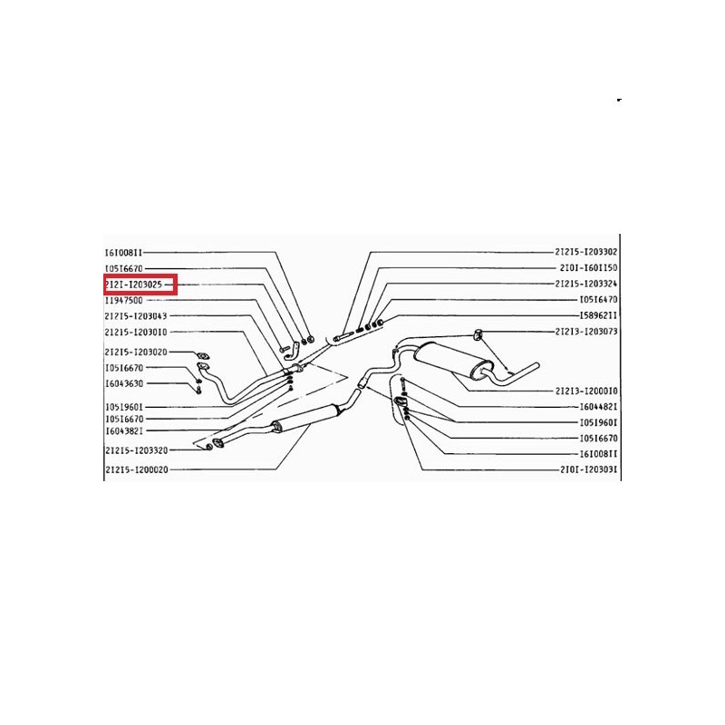 Suport țeavă de evacuare prima parte 2121-1203025