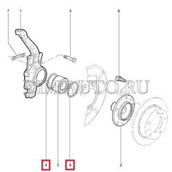 Krúžok predného náboja 21214-3103032