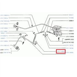 Držiak pohonu plynového pedála 2101-1108039