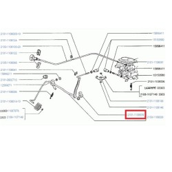 Suport de antrenare a pedalei de accelerație 2101-1108039