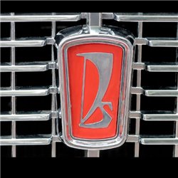 Lada znak na prednú masku, RED - plastic 2121-8212016