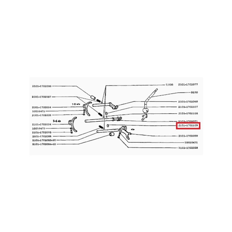 Sicherungsstift der Lenkradwelle 2101-1702109